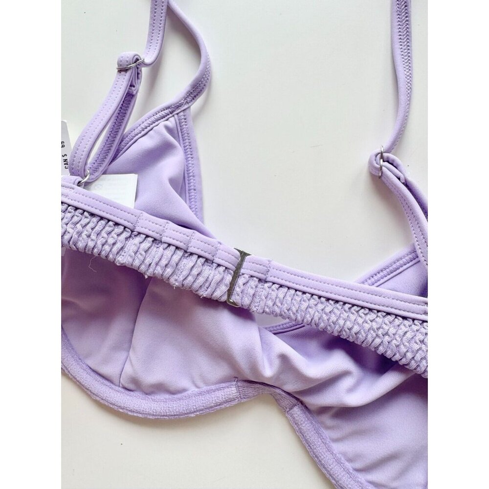 NWT ABERCROMBIE & FITCH Continuous Underwire Lilac Purple Bikini Top, Size S - Picture 6 of 10